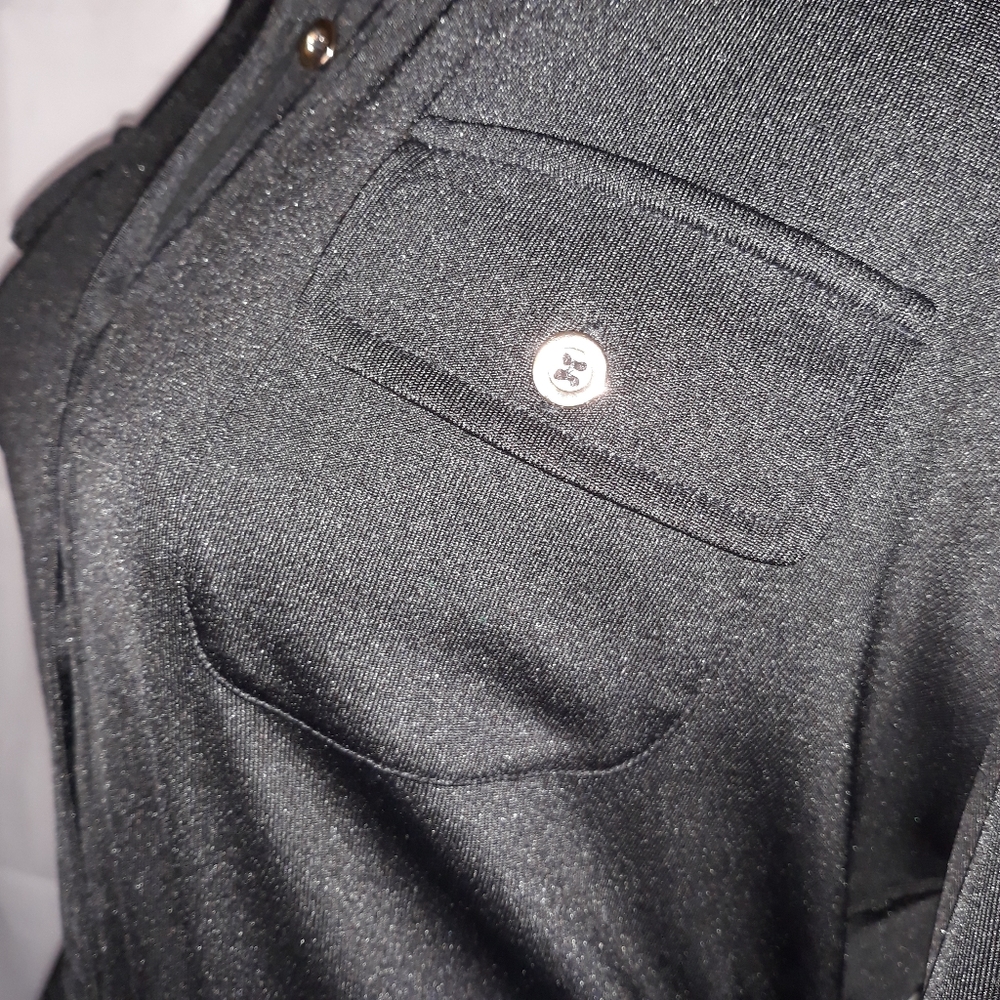 NWOT Kasper Black Shirtdress - Picture 4 of 9